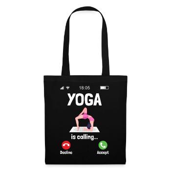 Yoga is calling Women Fitness and Gym Funny - Tote Bag - black - Front