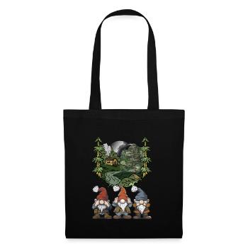 Waldbewohner Märchenfigur Fantasy Zwerge Märchen - Stoffbeutel - Schwarz - Vorne
