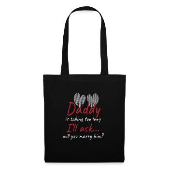Dad takes too long wedding request - Tote Bag - black - Front