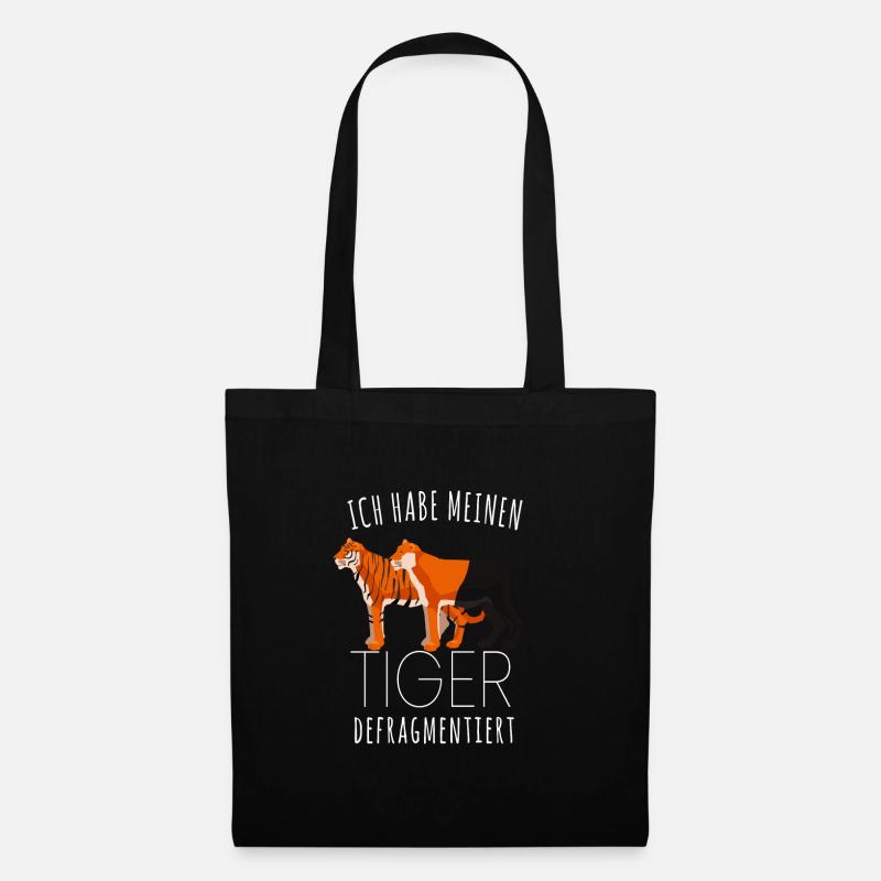 Ich Habe Meinen Tiger Defragmentiet IT - Stoffbeutel - Schwarz