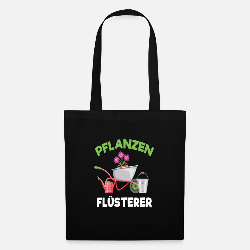 Pflanzen Flüsterer Gärtner Beet Garten - Stoffbeutel - Schwarz