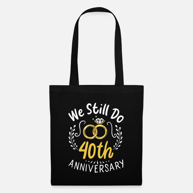40 Years Married We Still Do 40th Anniversary Gift - Tote Bag - black