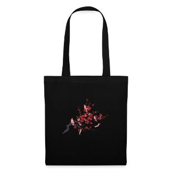 Fleurs de cerisier printemps été nature - Sac en tissu - noir - Devant