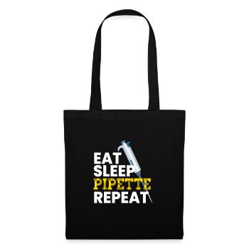 Eat Sleep Pipette Repeat Microbiology - Tote Bag - black - Front