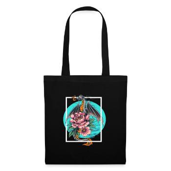 Japanese Dragon Flower Fantasy - Tote Bag - black - Front