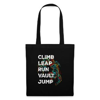 Climb LEap Run Vault Jump Parkour - Stoffbeutel - Schwarz - Vorne