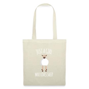 Juste une fille qui aime la laine de mouton - Sac en tissu - nature - Devant
