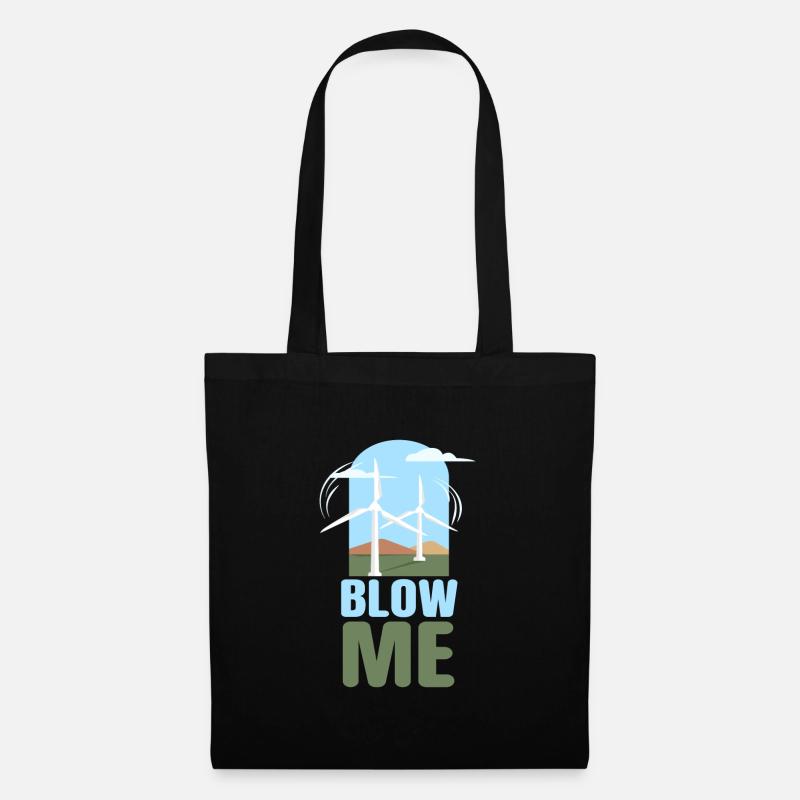 Blow Me Windkraft Windpower - Stoffbeutel - Schwarz