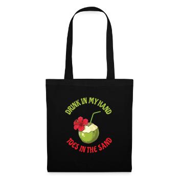 Boire dans mes orteils dans le sable - Sac en tissu - noir - Devant