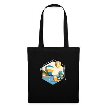 Vol en montgolfière - Sac en tissu - noir - Devant