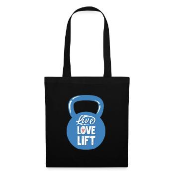 Live Love Lift Kettlebell Fitness - Sac en tissu - noir - Devant