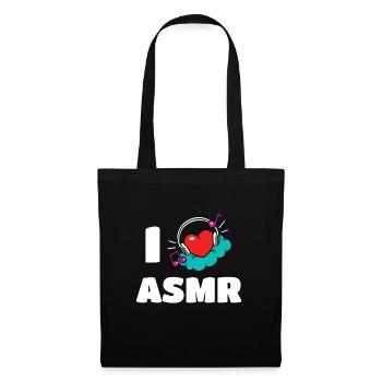 I Love ASMR Heart Headphones - Tote Bag - black - Front