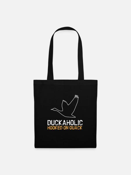 Duckaholic Ente Enten Vogel - Stoffbeutel - Schwarz