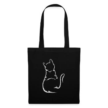 Cats Silhouette Kitten Cat - Tote Bag - black - Front