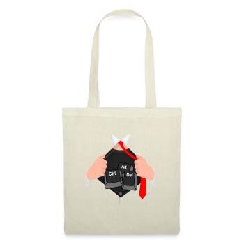 Ctrl alt del hack ordinateur informaticien - Sac en tissu - nature - Devant
