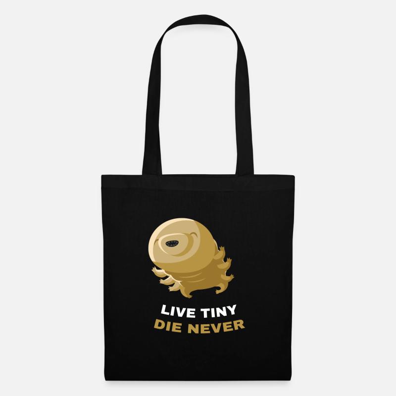 Live Tiny Die Never Bärtierchen - Stoffbeutel - Schwarz