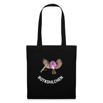 Rotkohlchen Meme Vogel Rotkelhlchen - Stoffbeutel - Schwarz - Vorne