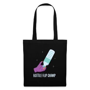 Bottle Flip Champ Flasche - Stoffbeutel - Schwarz - Vorne