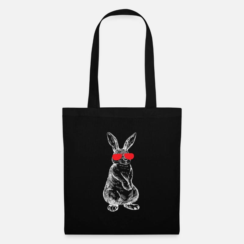 Osterhase Sonnenbrille Ostern Kinder - Stoffbeutel - Schwarz