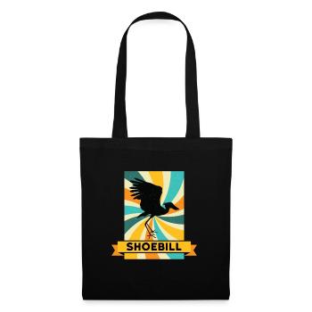 Shoebill Schuhschnabel Vogel Ornitologe - Stoffbeutel - Schwarz - Vorne