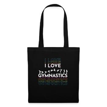 I Love Gymnastics Gymnastik Turner - Tote Bag - black - Front