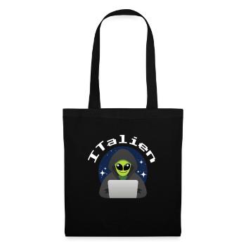 ITalien Alien Informatiker Hacker Coder - Sac en tissu - noir - Devant