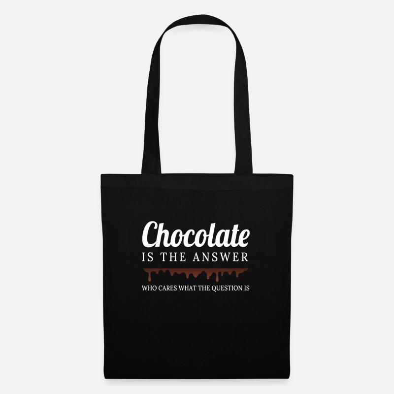 Chocolate Is The Answer Schokolade - Stoffbeutel - Schwarz