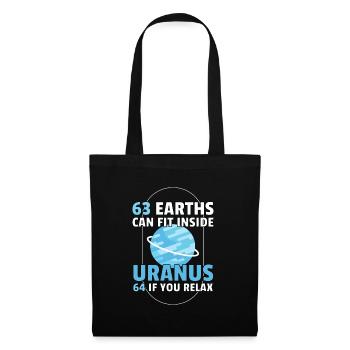 63 La Terre peut s’adapter à l’espace de la planète Uranus - Sac en tissu - noir - Devant
