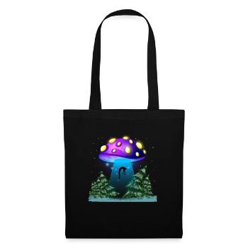 Psychedelic Fungi Festival EDM Music Ufo - Tote Bag - black - Front