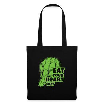 Eat Your Heart Out Artischocken Vegan - Stoffbeutel - Schwarz - Vorne