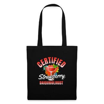 Fraise Daiquiri Cocktail Alcool - Sac en tissu - noir - Devant