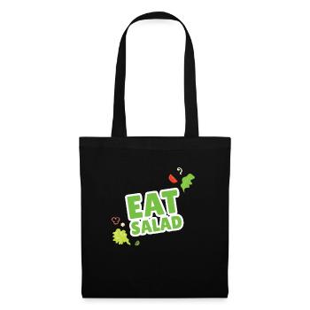 Mangez Salad Salat Vegan Veganer - Sac en tissu - noir - Devant