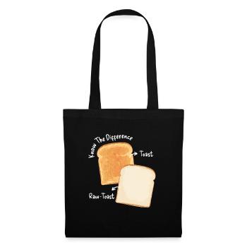 Toast Difference Bread Toast Breakfast - Tote Bag - black - Front