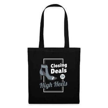 Conclure des affaires dans la mode des talons hauts - Sac en tissu - noir - Devant