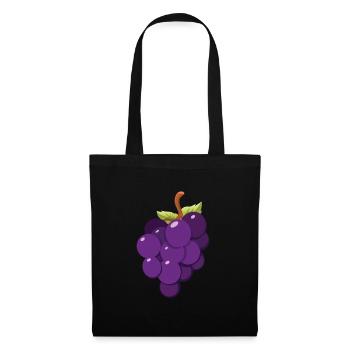 Cartoon Raisins Vin Amateur De Vin - Sac en tissu - noir - Devant