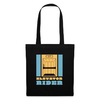 Elevator Rider Aufzug Lift Fahrstuhl - Tote Bag - black - Front