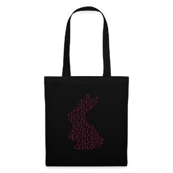 Heart Bunny Love Easter Bunny Easter - Tote Bag - black - Front