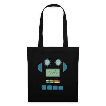 Roboter Kostüm Robotik Technik - Stoffbeutel - Schwarz - Vorne