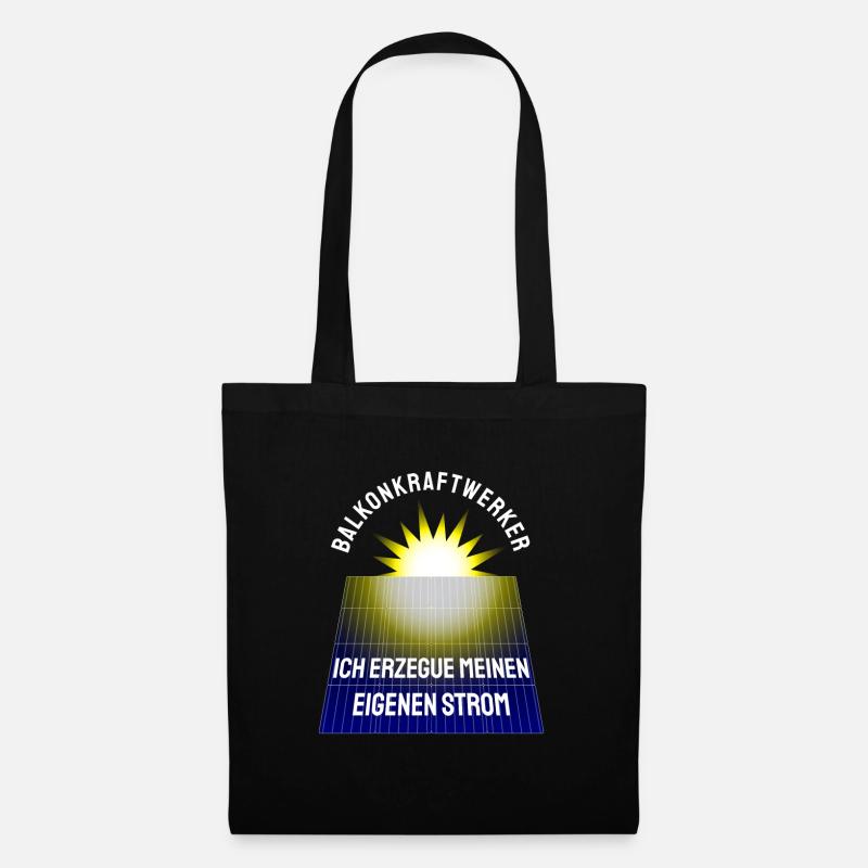 Balkonkraftwerk Solar Photovoltaik - Stoffbeutel - Schwarz