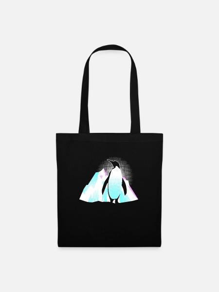Pinguin Eisberg - Stoffbeutel - Schwarz