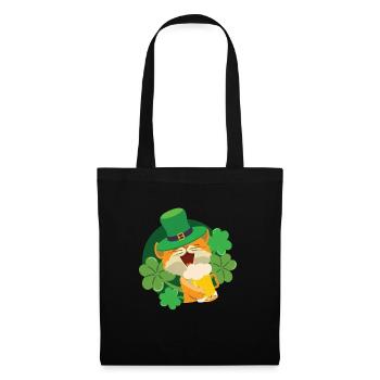 Chat Chaton de la Saint-Patrick - Sac en tissu - noir - Devant