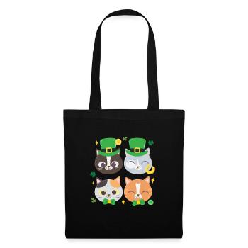 Cat Kitten St Patrick's Day - Tote Bag - black - Front