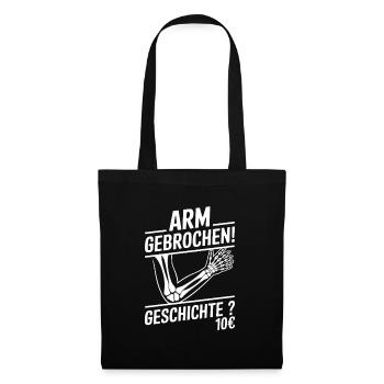 Histoire de bras cassé 10€ - Sac en tissu - noir - Devant