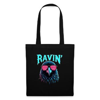 Ravin' Rabe pour les festivals techno - Sac en tissu - noir - Devant