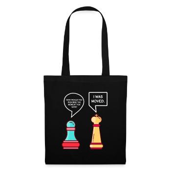 Pièces d'échecs drôles - Sac en tissu - noir - Devant