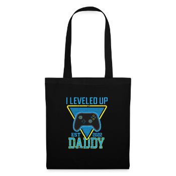 Dad Level Unlocked - Level up to Daddy EST. 2022 - Stoffbeutel - Schwarz - Vorne