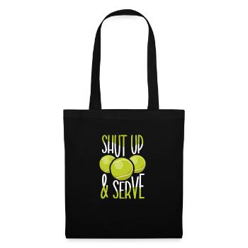 Joueur de tennis présent Tennis Club Coach Sport - Sac en tissu - noir - Devant