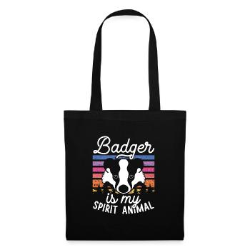 Badger Is My Ghost Animal - Tote Bag - black - Front