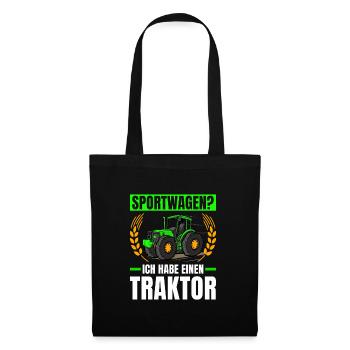 Landwirtschaft Sportwagen? Ich Habe Einen Traktor - Stoffbeutel - Schwarz - Vorne