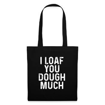 Je t’aime beaucoup la pâte - Sac en tissu - noir - Devant